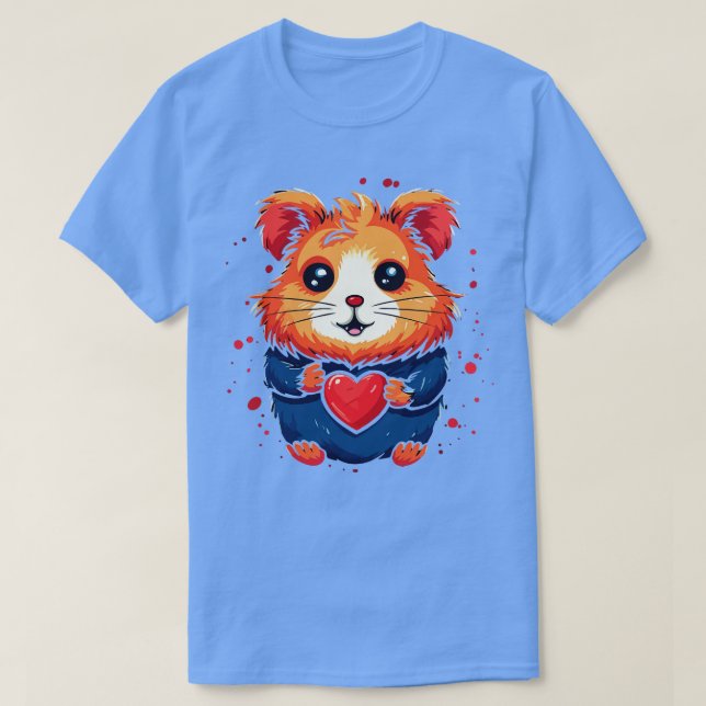 Camiseta Dia dos Namorados do Hamster (Frente do Design)