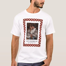 Camiseta Dia dos Namorados Elegantes Corações Vermelhos Fel