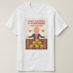 Camiseta Dia dos namorados engraçado da parede de Donald