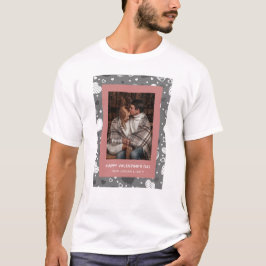 Camiseta Dia dos Namorados Feliz Corações Vermelhos Elegant