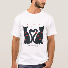 Camiseta Dia dos Namorados Gatos amantes Meowentine Casal