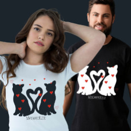 Camiseta Dia dos Namorados Gatos amantes Meowentine Unisex