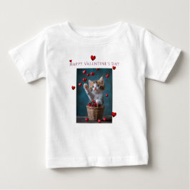 Camiseta Dia dos Namorados Laço de Coração de Renda Rosa em