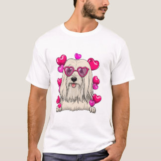 Camiseta Dia dos Namorados Lhasa Apso