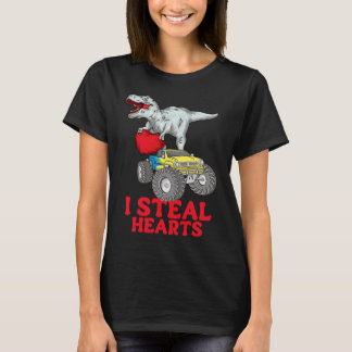 Camiseta Dia dos Namorados Meninos Dinossauro rex Eu Roubo 