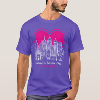 Camiseta Dia dos Namorados na cidade de Atlanta vintage