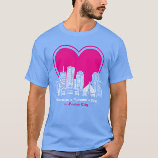 Camiseta Dia dos Namorados na família da cidade de Boston