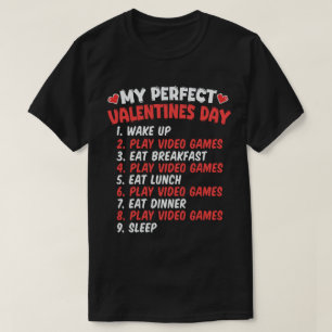 Camiseta Dia dos Namorados Perfeito Jogue Video Games Diver