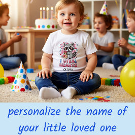 Camiseta Dia dos Namorados Personalizado com Raccoon Fofo