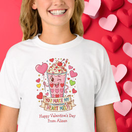 Camiseta Dia dos Namorados Personalizado Milkshake Fofo