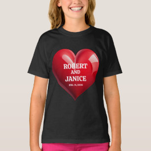 Camiseta Dia dos namorados personalizado presente coração p