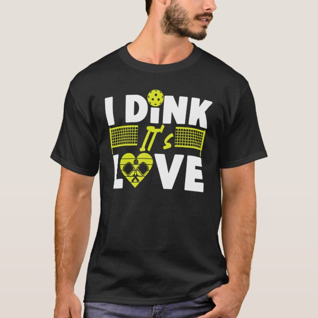 Camiseta Dia dos Namorados Piada de Pickleball Eu Acho que  (Frente)