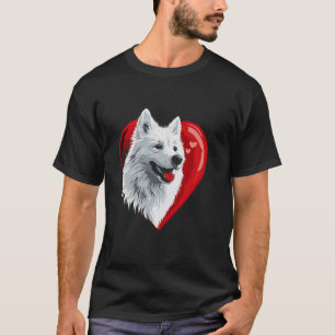 Camiseta Dia dos Namorados Samoyed Cachorro do Dia dos Namo