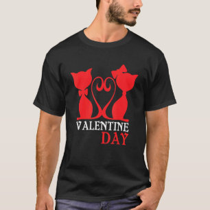 Camiseta Dia dos Namorados Sombra de Gato Faz Um Coração