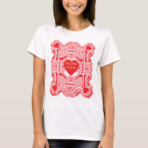 Camiseta Dia dos Namorados Vintage, Corações Vitorianos Rec