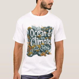 Camiseta Dia dos Oceanos - Texto sobre Oceanos e Clima com