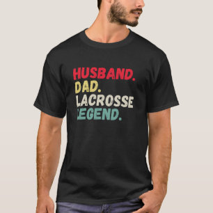 Camiseta Dia dos Pais aniversário presente marido lacrosse 