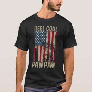 Camiseta Dia dos Pais Carretel de Pesca Legal Papai Bandeir