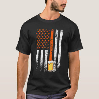 Camiseta Dia dos Pais Cerveja EUA Homem Bebedor de Cerveja 