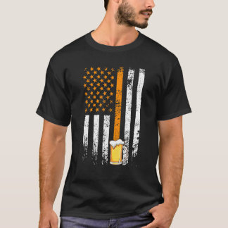 Camiseta Dia dos Pais Cerveja EUA Homem Bebedor de Cerveja 