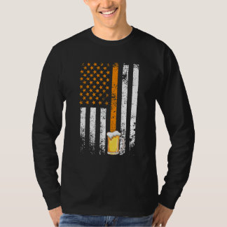 Camiseta Dia dos Pais Cerveja EUA Homem Bebedor de Cerveja 