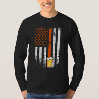 Camiseta Dia dos Pais Cerveja EUA Homem Bebedor de Cerveja 