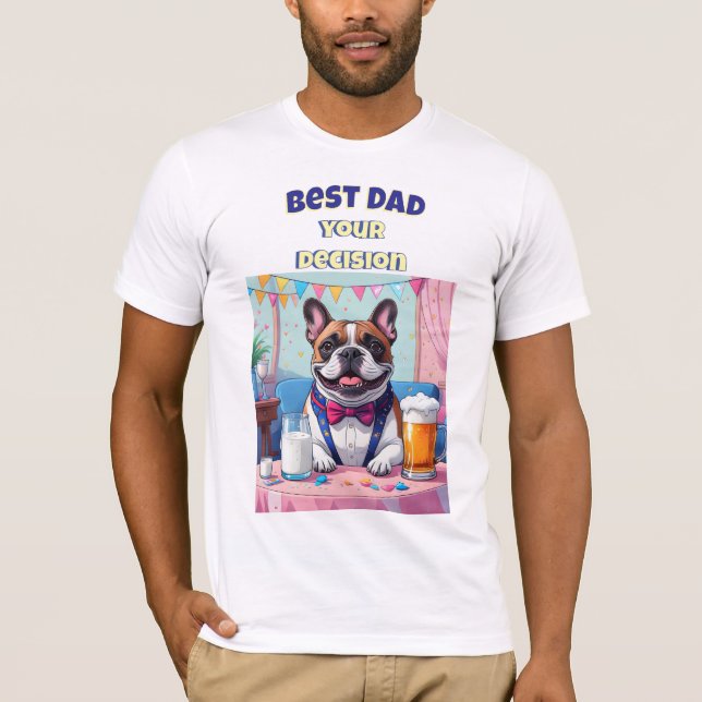 Camiseta Dia dos Pais com Bulldog Francês (Frente)