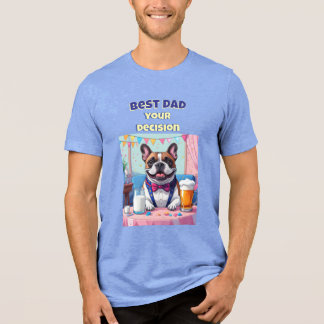 Camiseta Dia dos Pais com Bulldog Francês