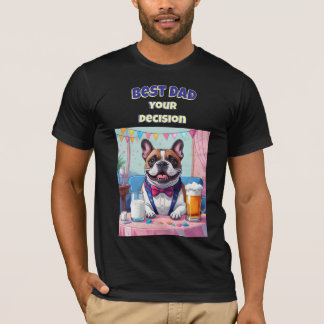 Camiseta Dia dos Pais com Bulldog Francês