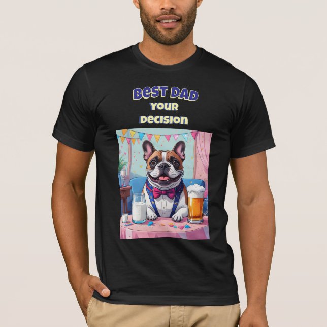 Camiseta Dia dos Pais com Bulldog Francês (Frente)