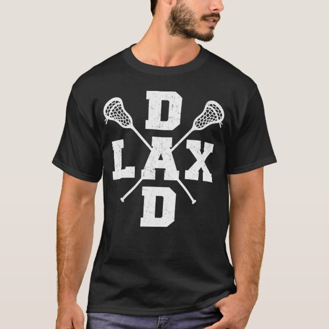 Camiseta Dia dos Pais de Lacrosse LAX Pai (Frente)
