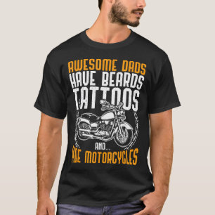 Camiseta Dia dos Pais de Motoqueiro Tatuado Divertido