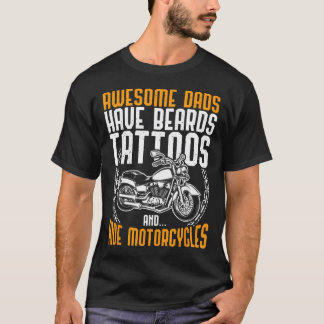 Camiseta Dia dos Pais de Motoqueiro Tatuado Divertido