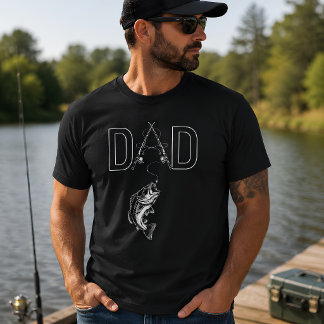 Camiseta Dia dos Pais de Pesca de Robalo Pai