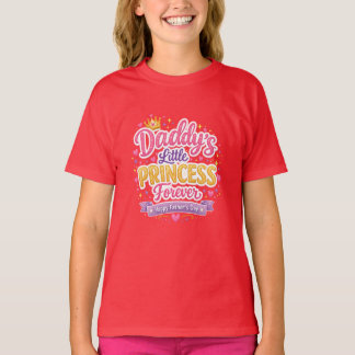 Camiseta Dia dos Pais Design de Amor Fofo Pai e Filha