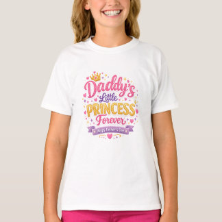 Camiseta Dia dos Pais Design de Amor Fofo Pai e Filha