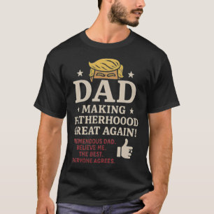 Camiseta Dia dos Pais Divertido com Tema Trump Fazendo a Pa