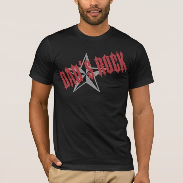 Camiseta Dia dos pais do ~ do pai da estrela do rock (Frente)