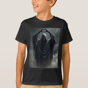Camiseta Dia dos pais engraçado fantasma coração mãos rosto