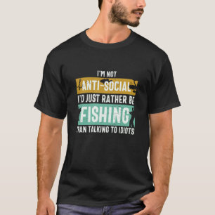 Camiseta Dia dos Pais Eu Preferiria Estar Pescando Pescador