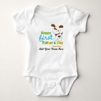 Camiseta Dia dos pais feliz do cão de filhote de cachorro