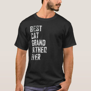 Camiseta Dia dos Pais Homem Vintage Melhor Gato Avô Noite