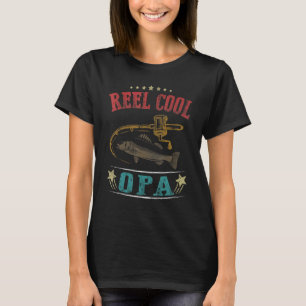 Camiseta Dia dos Pais Masculino Funny Fishing Reel Cool Opa