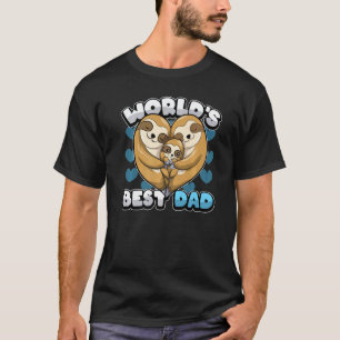 Camiseta Dia Dos Pais Melhor Pai Do Mundo Sloth Fofo Pai