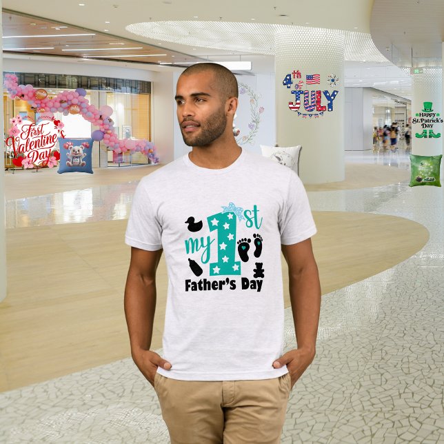 Camiseta Dia dos Pais "Meu 1º Dia dos Pais" (Criador carregado)