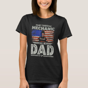 Camiseta Dia dos Pais Meu Mecânico Favorito Me Chama de Pai