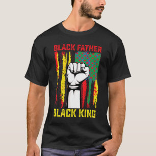 Camiseta Dia dos Pais Negros Juneteenth Pai Rei Celebrando 