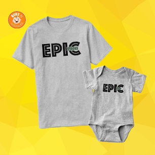 Camiseta Dia dos Pais Papai Épico Cinza Masculino
