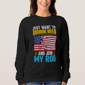 Camiseta Dia dos Pais Pescaria Pescador Bandeira EUA Cervej