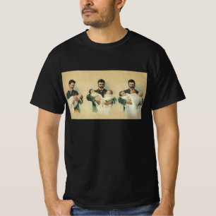Camiseta Dia dos Pais Vitoriano Antigo, São Trigêmeos!